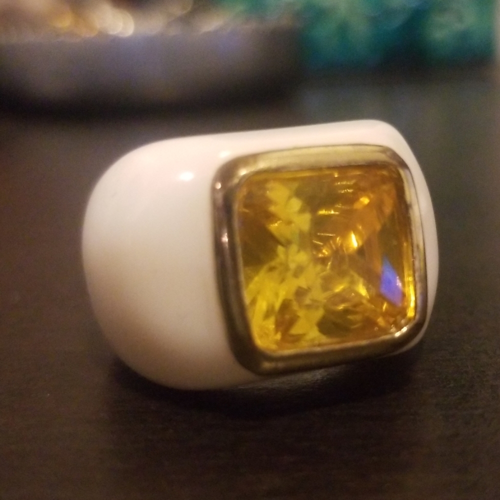 BCBG White Topaz Ring